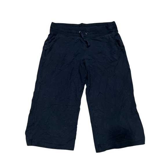 Athleta Black Performance Baggy Wide Leg Capris - Picture 1 of 7